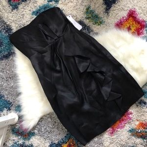 J.CREW NWT BLACK CORSETED SILK MIDI DRESS SIZE 8